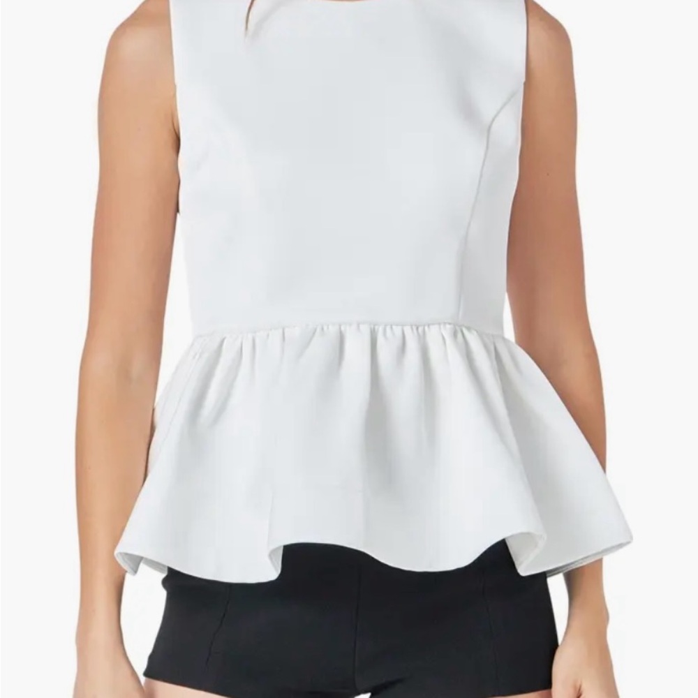 Endless Rose Satin Peplum Top